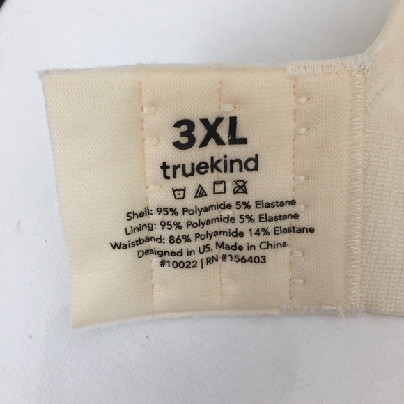 Truekind Wireless Shaping Bra Women’s 3XL Cream Lightly Padded Seamless Soft - Picture 10 of 13